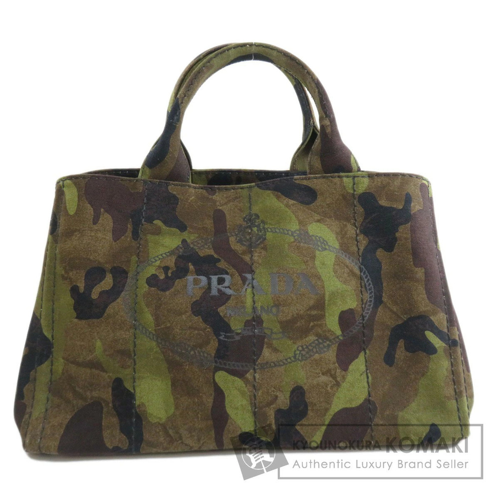 Prada Canapa Camouflage Handbag Canvas